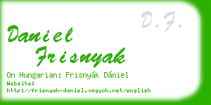 daniel frisnyak business card